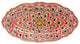 Deruta Ceramiche Sberna Penna di Pavone 24X13" Scalloped Long Oval Platter, Red