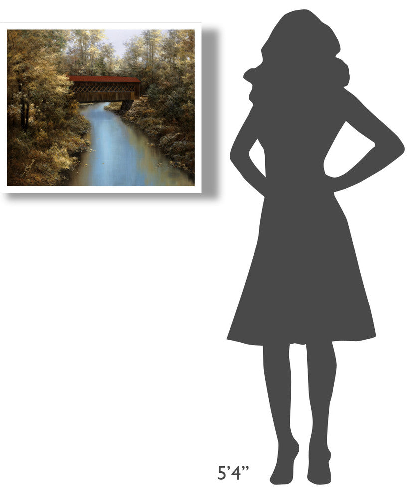"Covered Bridge" Digital Paper Print by Diane Romanello, 30"x24"