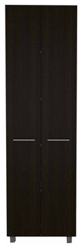 78" Modern Black Pantry Cabinet With Two Full Size Doors