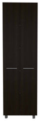 78" Modern Black Pantry Cabinet With Two Full Size Doors