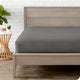 Bare Home Microfiber Fitted Sheet Deep Pocket, Gray, Full