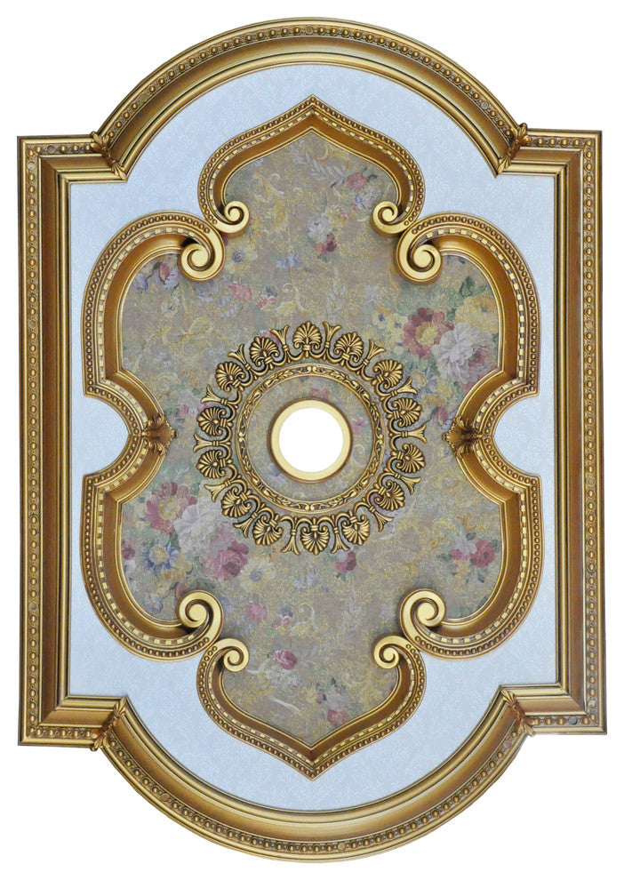 Artistry Lighting, Rectangular Gold Ceiling Medallion, ARC0913-CF-080