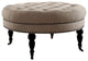 Contemporary Round Bench, Ivory Beige