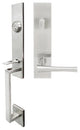 Champagne Lever, Tubular Entry Handleset, RHR, Satin Stainless Steel