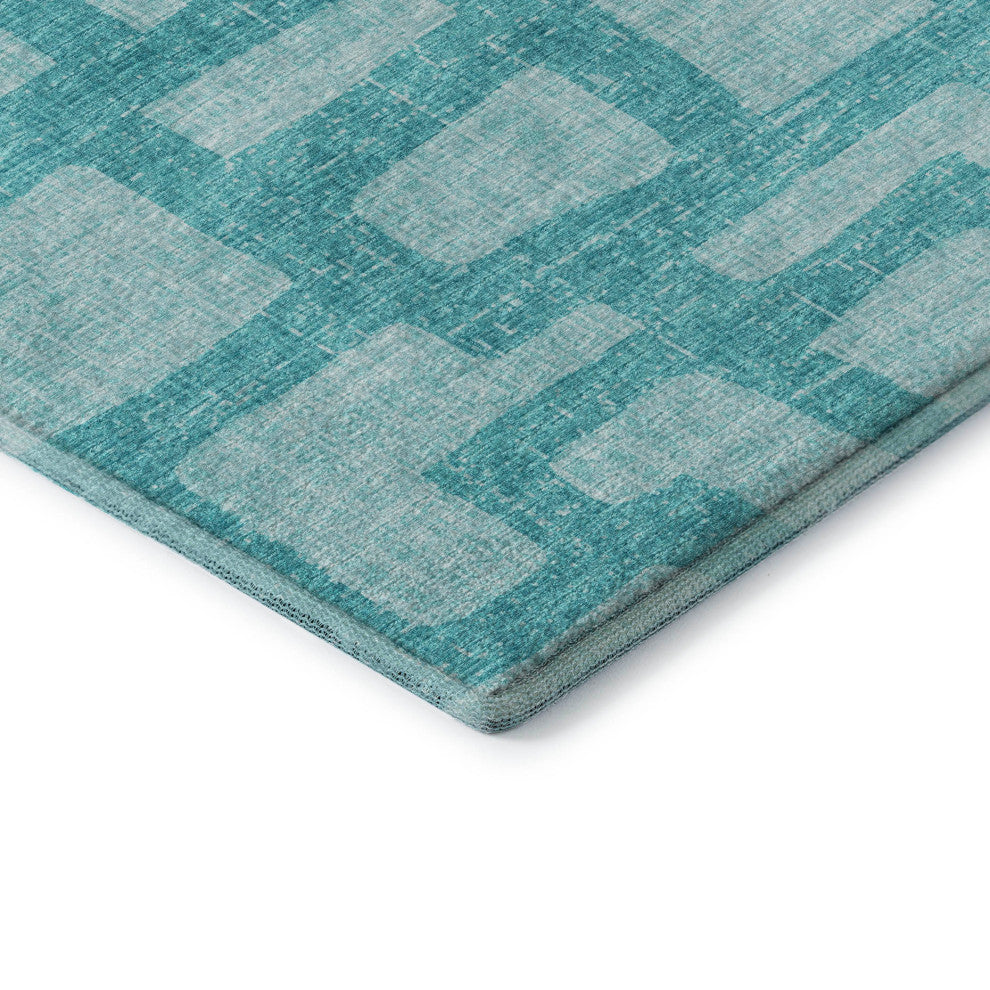 Addison Premium Washable Mayfield AMF110 Blue 3' x 5' Rug
