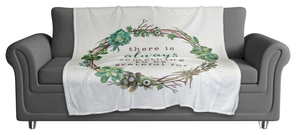 Always Something to be Grateful For 50x60 Coral Fleece Blanket