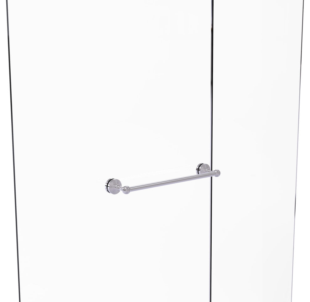 Waverly Place 18" Shower Door Towel Bar, Polished Chrome