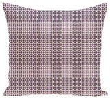 Retro Funk Geometric Print Pillow, Deep Plum, 18"x18"
