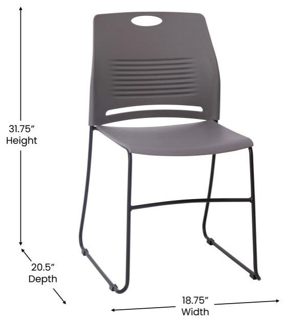 Hercules Series Commercial Grade 660 lb. Capacity Stack Chair w/ Carrying Handle