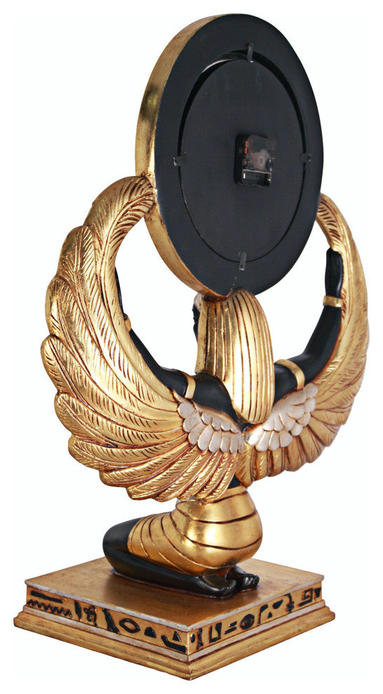 Egyptian Goddess Isis Grand-Scale Clock Statue