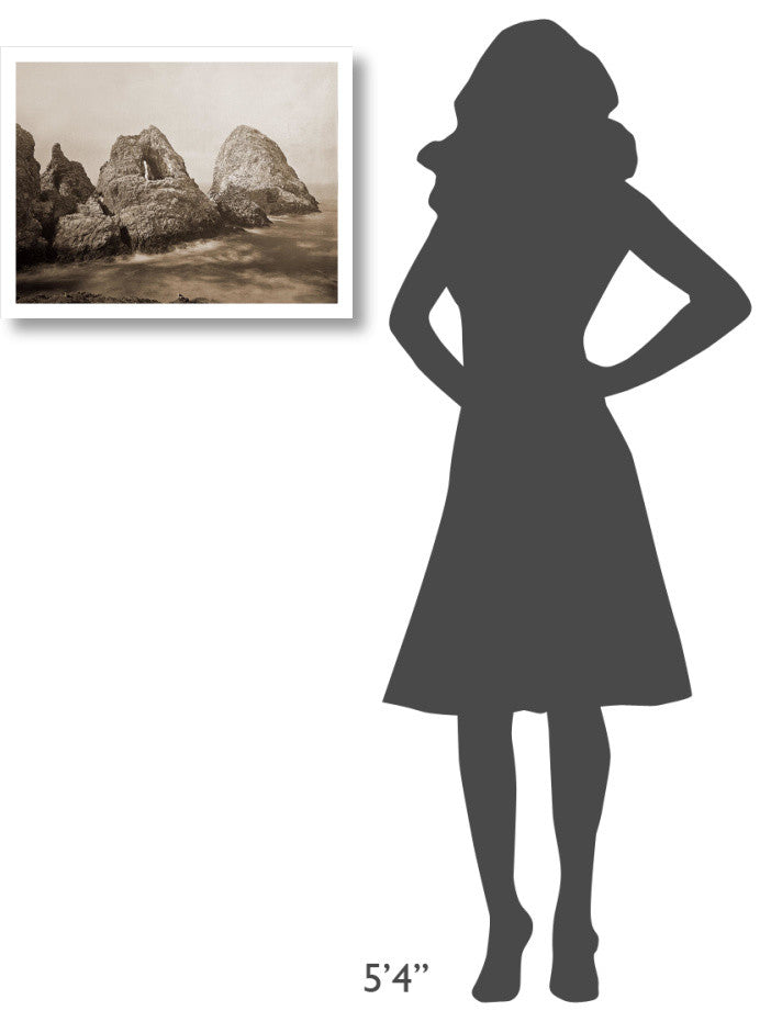 "Sugarloaf Islands, Fisherman's Bay, Farallon Islands, 1869" Paper Art, 24"x19"