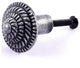 Round Iron Cabinet Knob Pewter Finish Fibonacci Design Cabinet Hardware