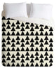 Deny Designs Holli Zollinger Triangles Black Duvet Cover - Lightweight