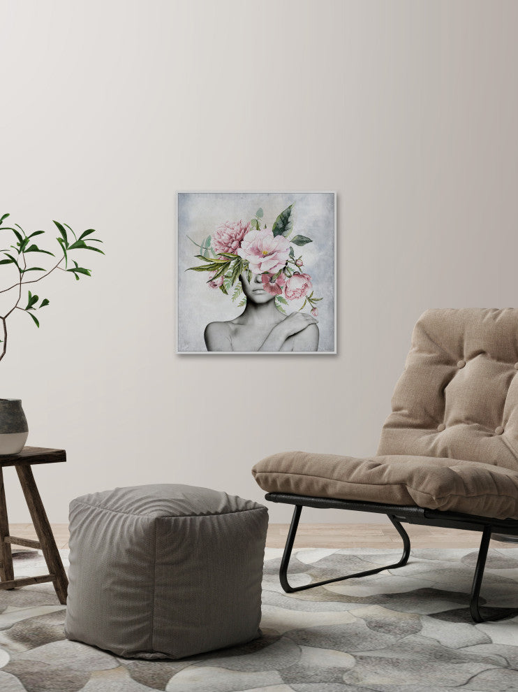 "Confidence Is Beautiful" Floater Framed Painting Print on Canvas, 20x20