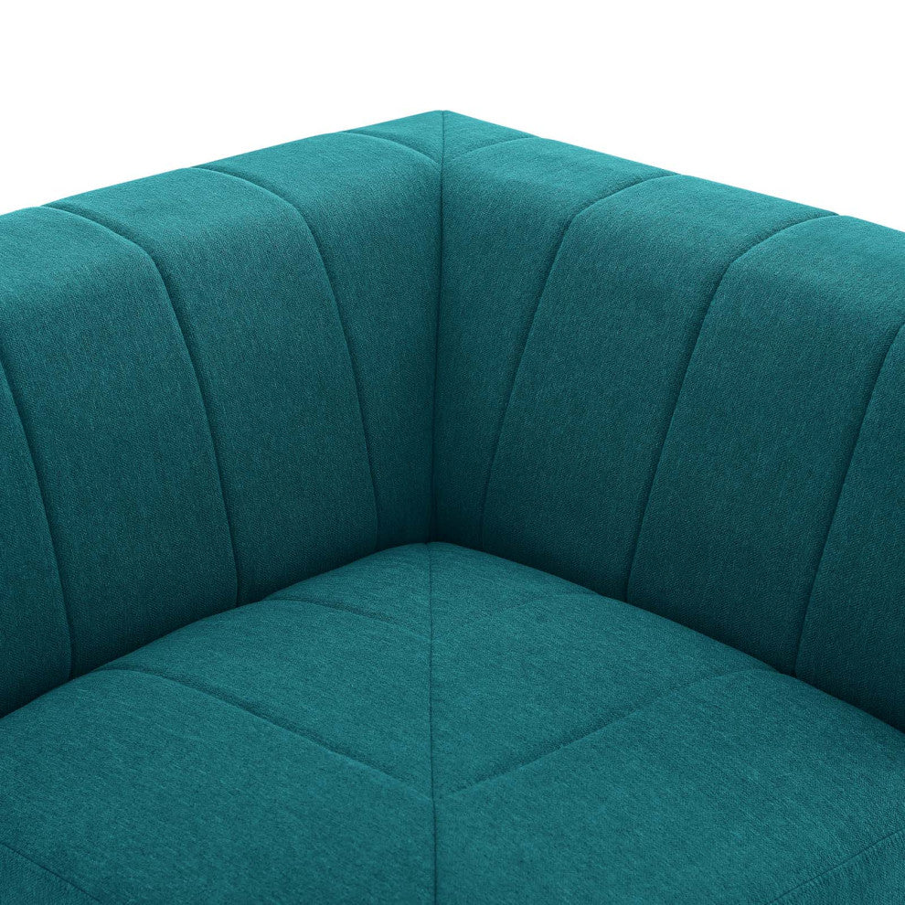 Sofa Corner Chair, Fabric, Teal Blue, Modern, Living Lounge Hotel Hospitality