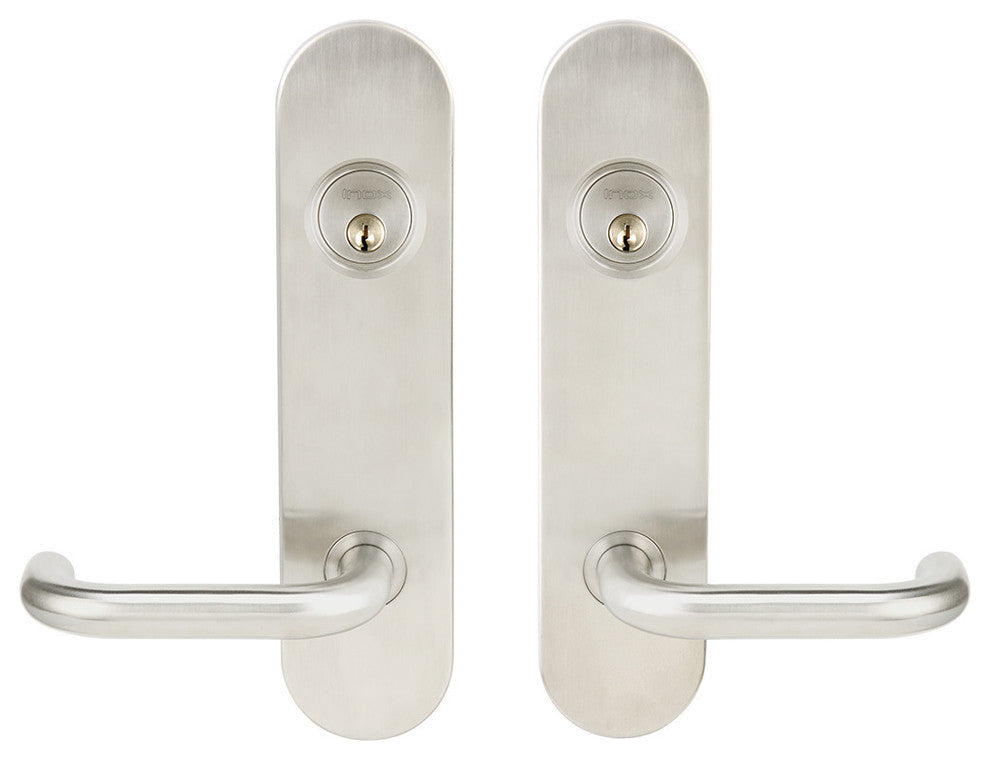 Munich Lever, Tubular Entry, Double Cylinder, Satin Stainless Steel