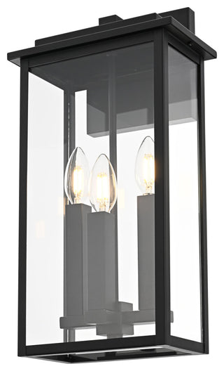 Home Living 9" Outdoor Wall Sconce, Black