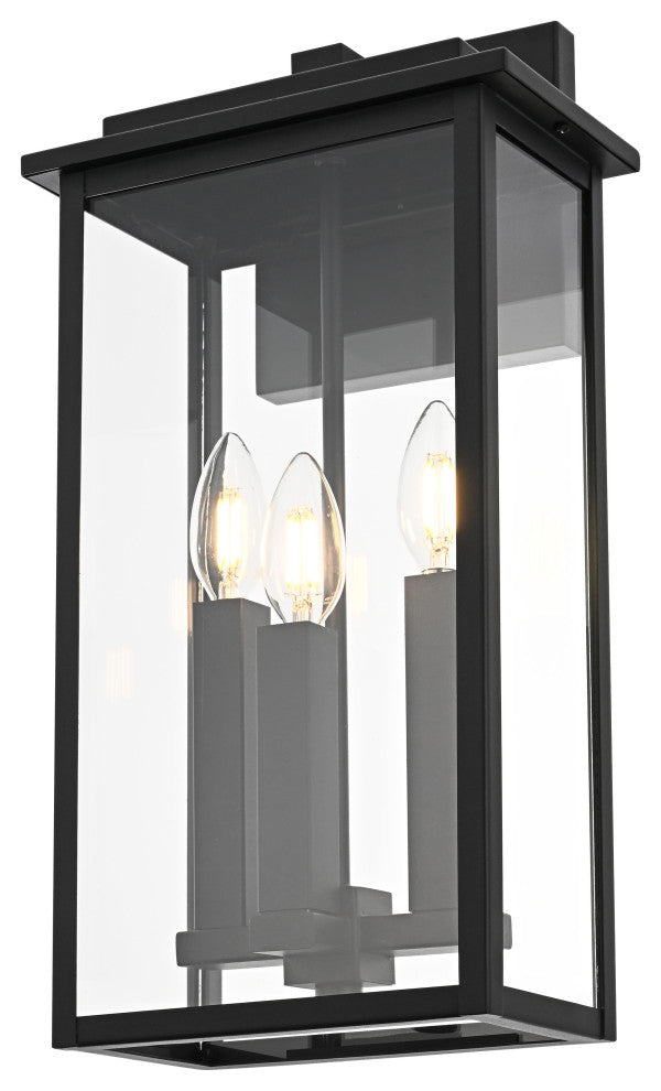 Home Living 9" Outdoor Wall Sconce, Black
