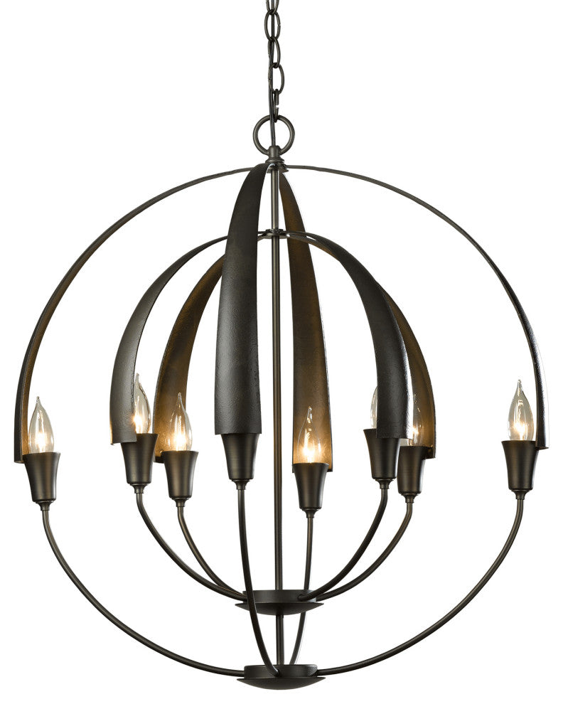 Double Cirque Chandelier, Dark Smoke Finish
