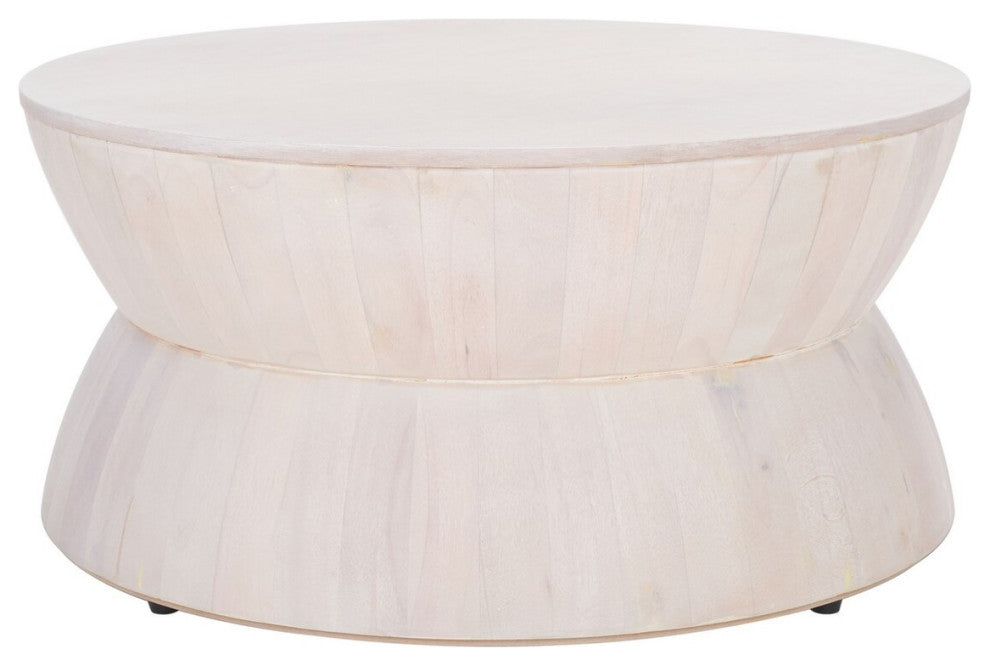 Safavieh Alecto Round Coffee Table, White Washed