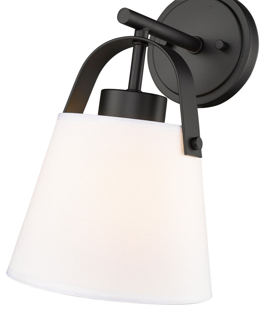 Z-LITE 1-Light Wall Sconce, Matte Black