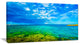 "Picturesque Green Blue Seashore" Modern Seascape Wall Art, 40"x20"