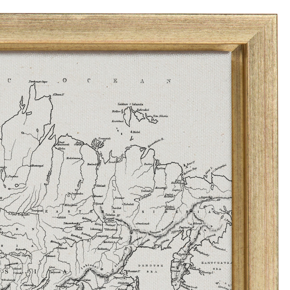 Sylvie World Map Canvas Set by The Creative Bunch Studio, Gold 2 Piece 18x24