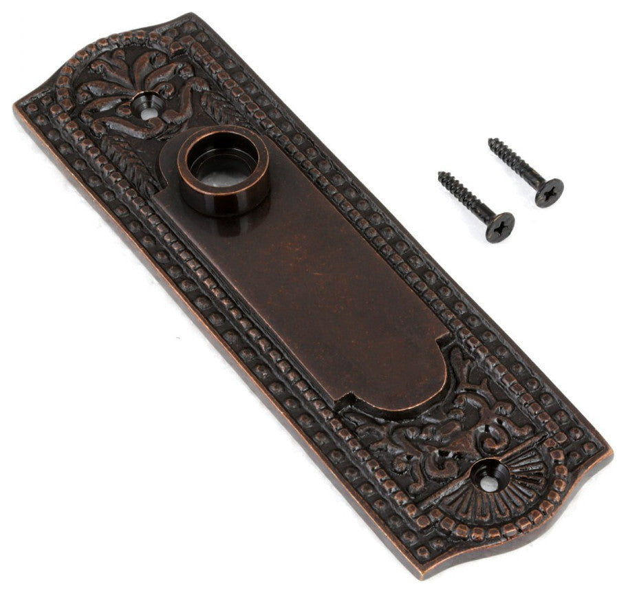 Black Door Plate Bronze Solid Brass Finish Without Keyhole Renovators Supply