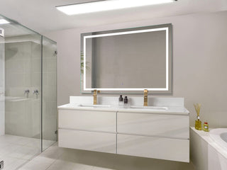 Krugg LED Bathroom Mirror, Lighted Vanity Mirror Dimmer and Defogger, 60x36