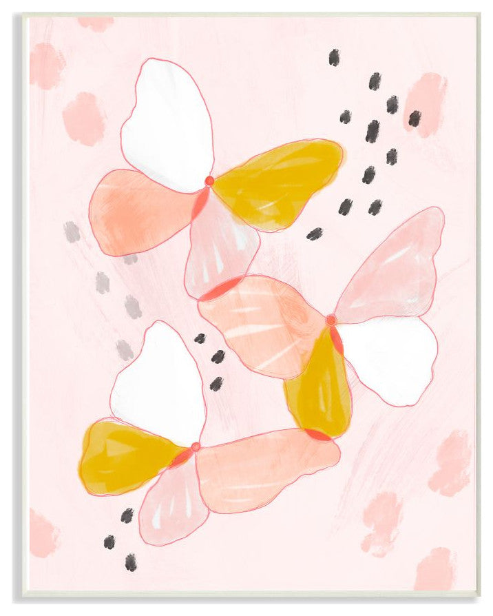 Kids Abstract Pink Butterfly Design, 12"x18"