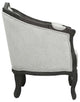 Acme Samael Sofa With 3 Pillows Gray Linen and Dark Brown Finish