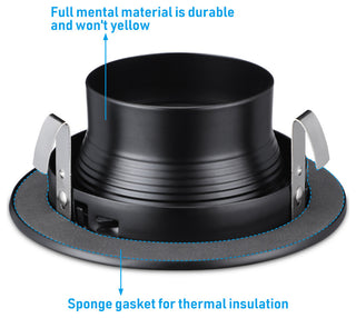 12Pack 4" Recessed Light Baffle Trim, Full Metal