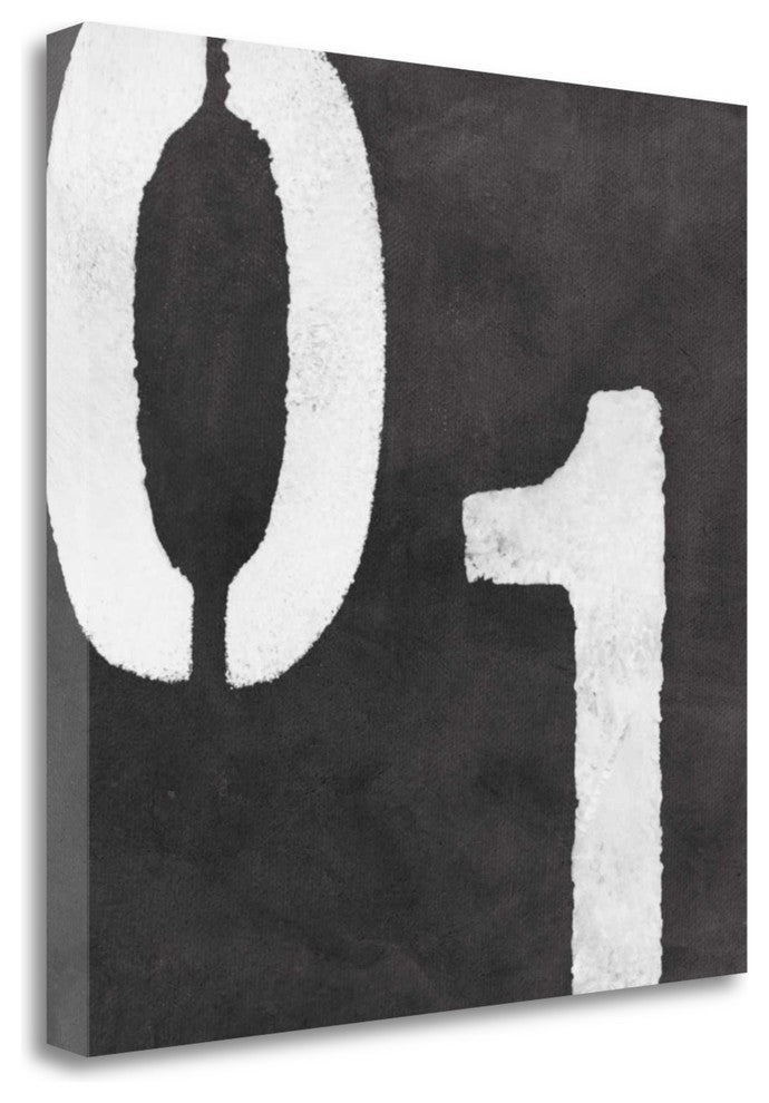 "Black And White 01" By Linda Woods, Giclee Print on Gallery Wrap Canvas