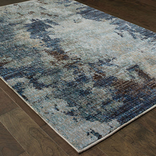 Elements Visions Navy/Blue Area Rug, 8'6"x11'7"