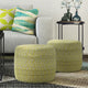 Bayley Round Braided Pouf
