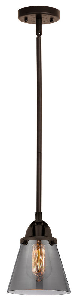Small Cone Mini Pendant, Oil Rubbed Bronze, Plated Smoke, Plated Smoke