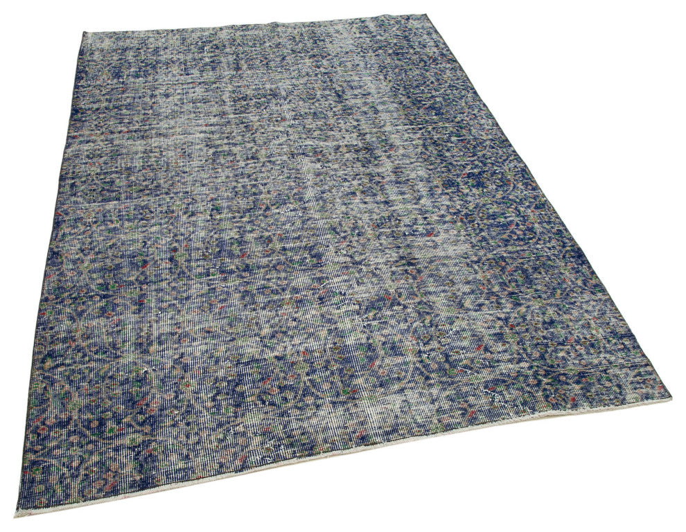 Rug N Carpet - Hand-knotted Turkish 4' 11'' x 7' 0'' Distressed Vintage Rug