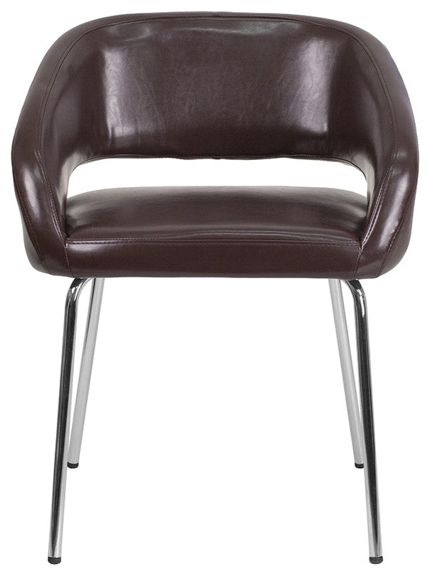 Brown Leather Side Chair