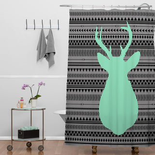 Deny Designs Allyson Johnson Deer And Aztec Shower Curtain