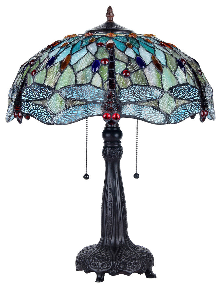 Empress Dragonfly 2-Light Table Lamp 18"