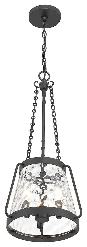 Crawford 3-Light Pendant, Matte Black, Matte Black