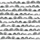 Black Doodle Scallop Peel & Stick Wallpaper