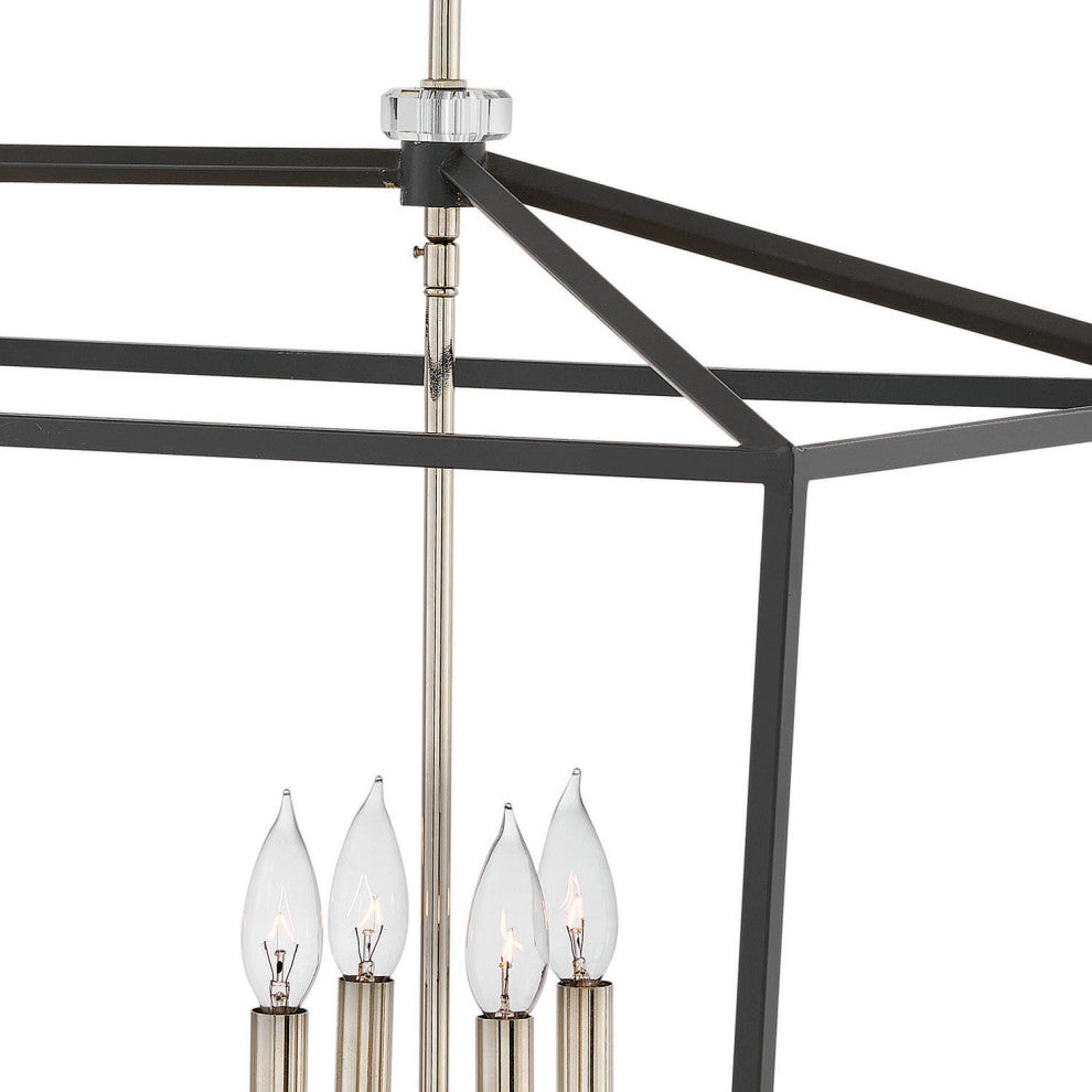 Hinkley Lighting 8-Light Stinson Linear Chandelier, Black
