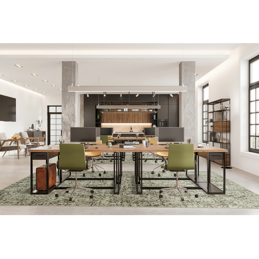 Joy Carpets WorkSpace Etched In Stone Area Rug, Java, 5'4" X 7'8"