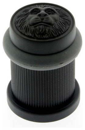 Genuine Solid Brass Lion Head Bullet Door Bumper/Stop, Oil-Rubbed Bronze