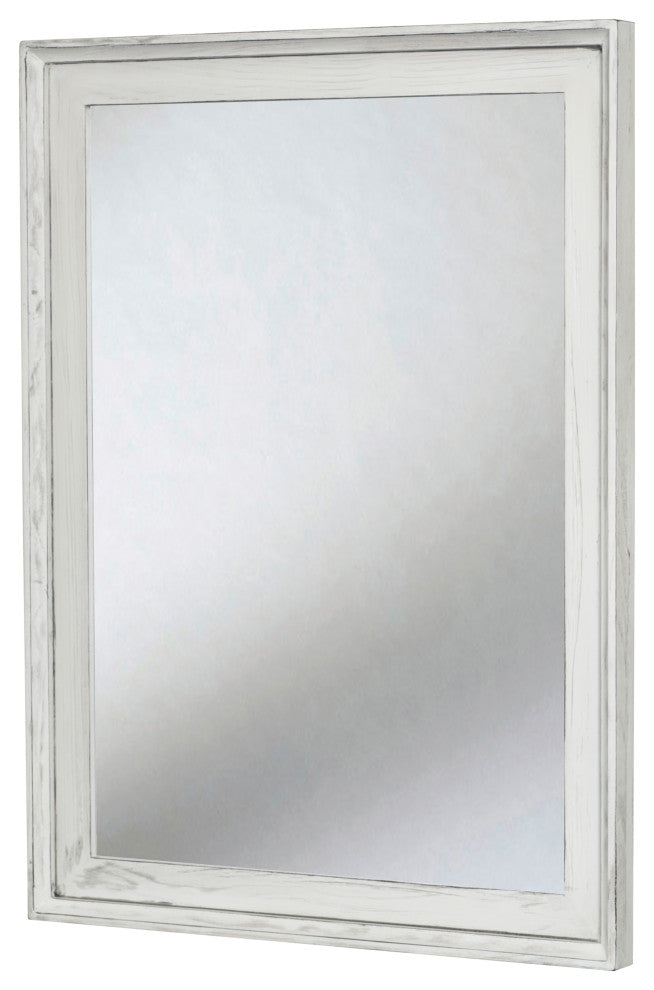 Picket Fence Mirror Blanc Finish