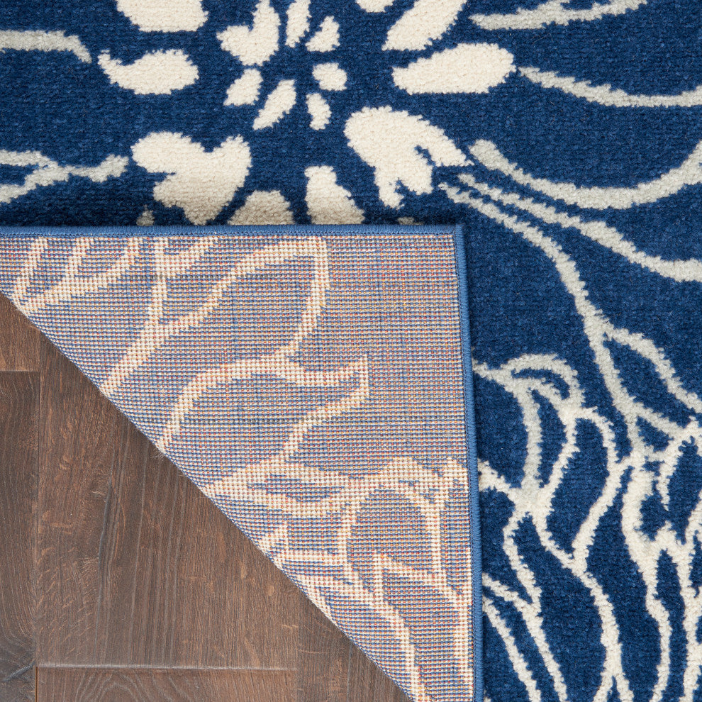 Nourison Passion 9' x 12' Navy/Ivory Contemporary Indoor Area Rug