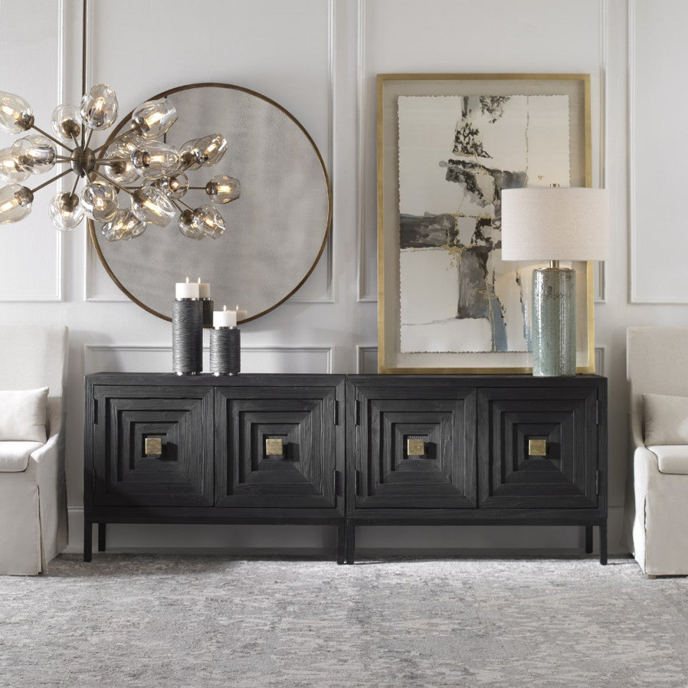 Uttermost Aiken Dark Walnut 2 Door Cabinet 24916