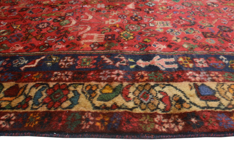 Fine Vintage Distressed Hester Red Rug