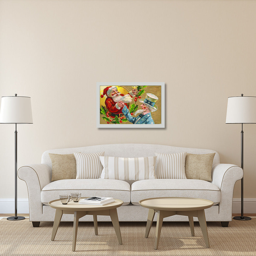 "Santa with Uncle Sam Litho" Canvas by Hollywood Photo Archive, 40x27"